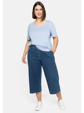 Sheego 3/4-Jeans Große Größen mit Schlupfbund, aus elastischem Denim