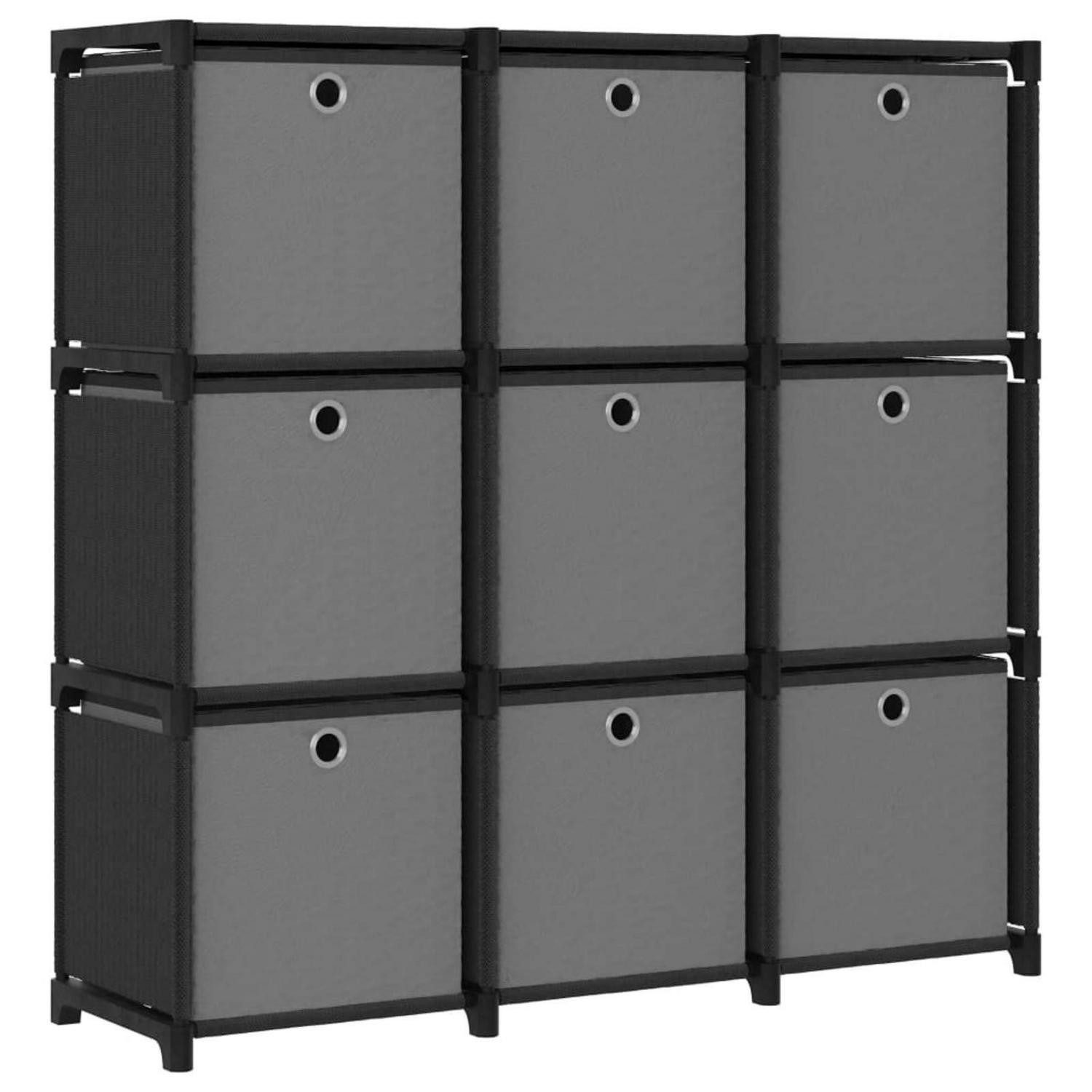 LuxusKollektion Regalwürfel Würfelregal mit Boxen 9 Fächer, 1-tlg.