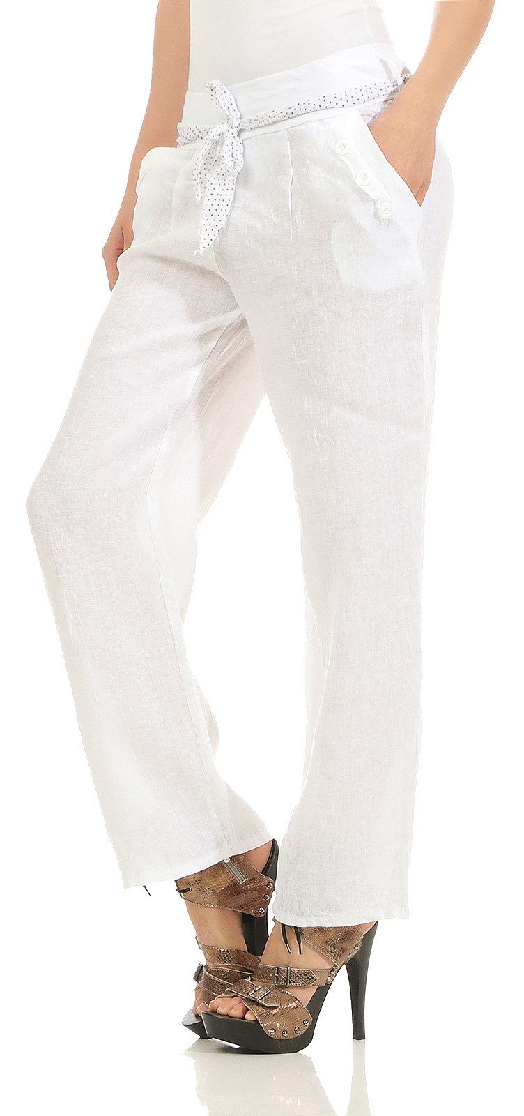 Mississhop Leinenhose Damen 100 % Leinen günstig online kaufen