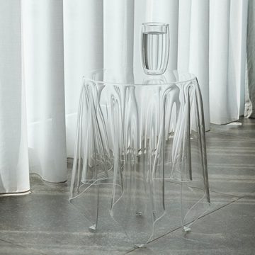 Essey Beistelltisch, Illusion, Acryl, 44cm x Ø32 cm schwebendes Tischtuch