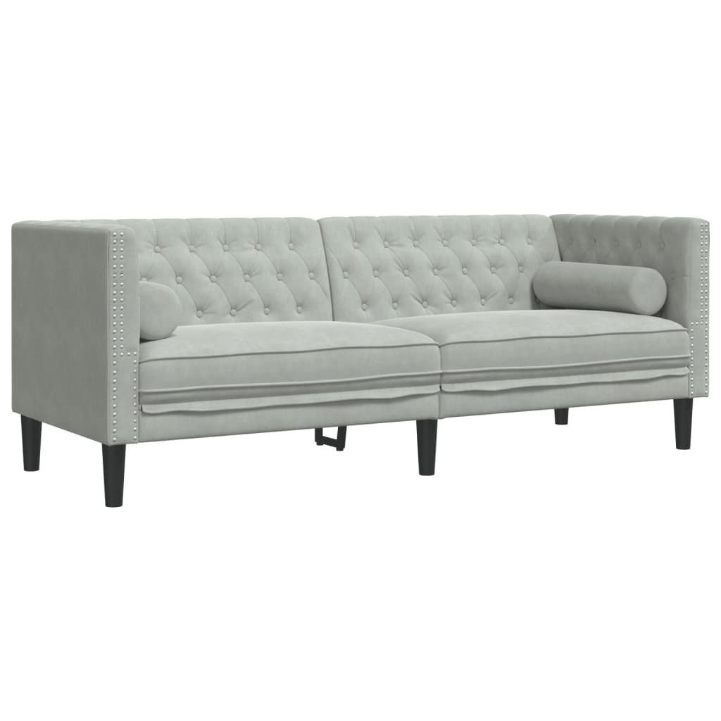 vidaXL Sofa Chesterfield-Sofa mit Nackenrollen 3-Sitzer günstig online kaufen