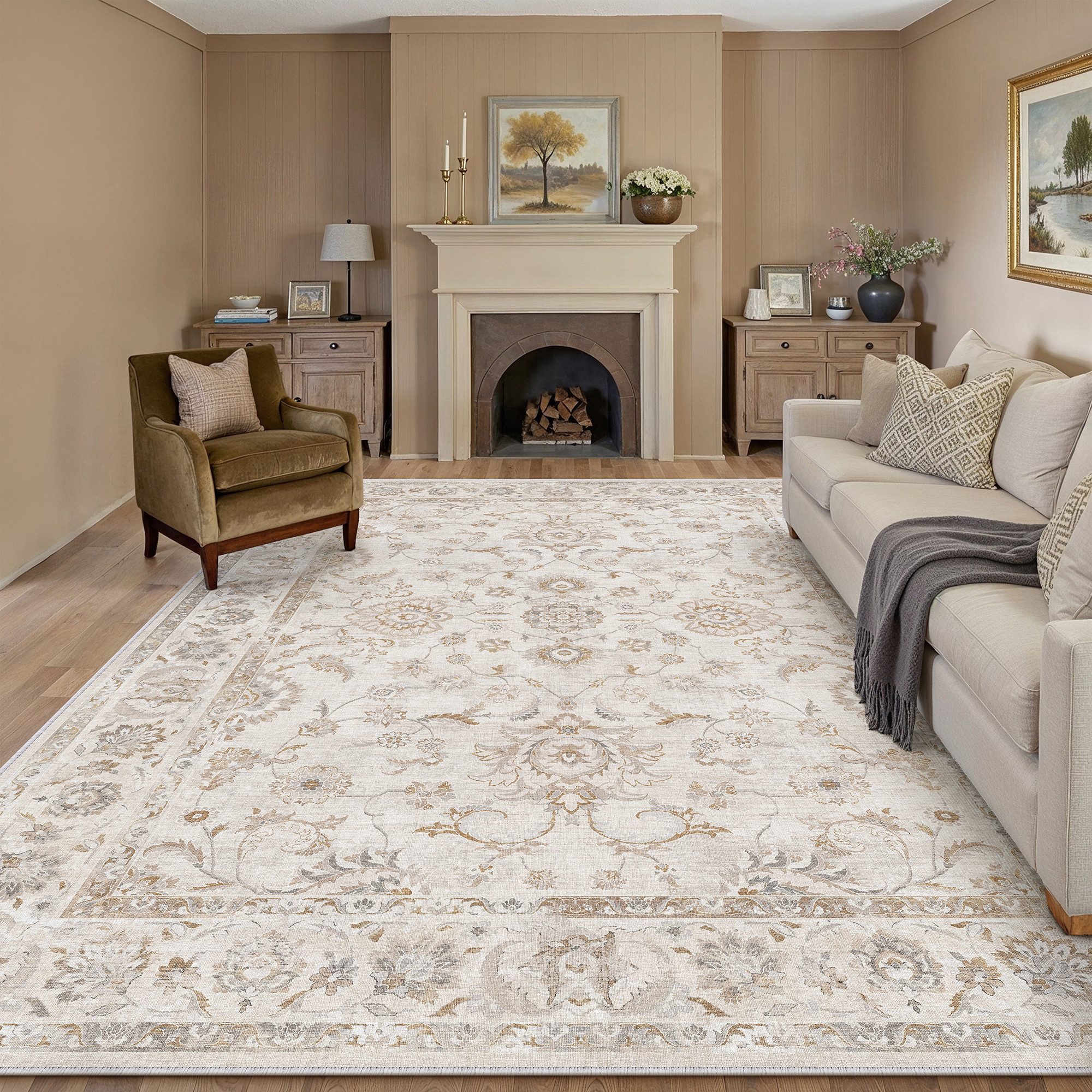 PURECOZY Teppich Kurzflor, weich & rutschfest, waschbar für Wohnzimmer und Schlafzimmer, Rechteckig, Höhe: 5 mm, Verfügbare Größen: 120x180, 160x230, 200x300, 300x400 cm