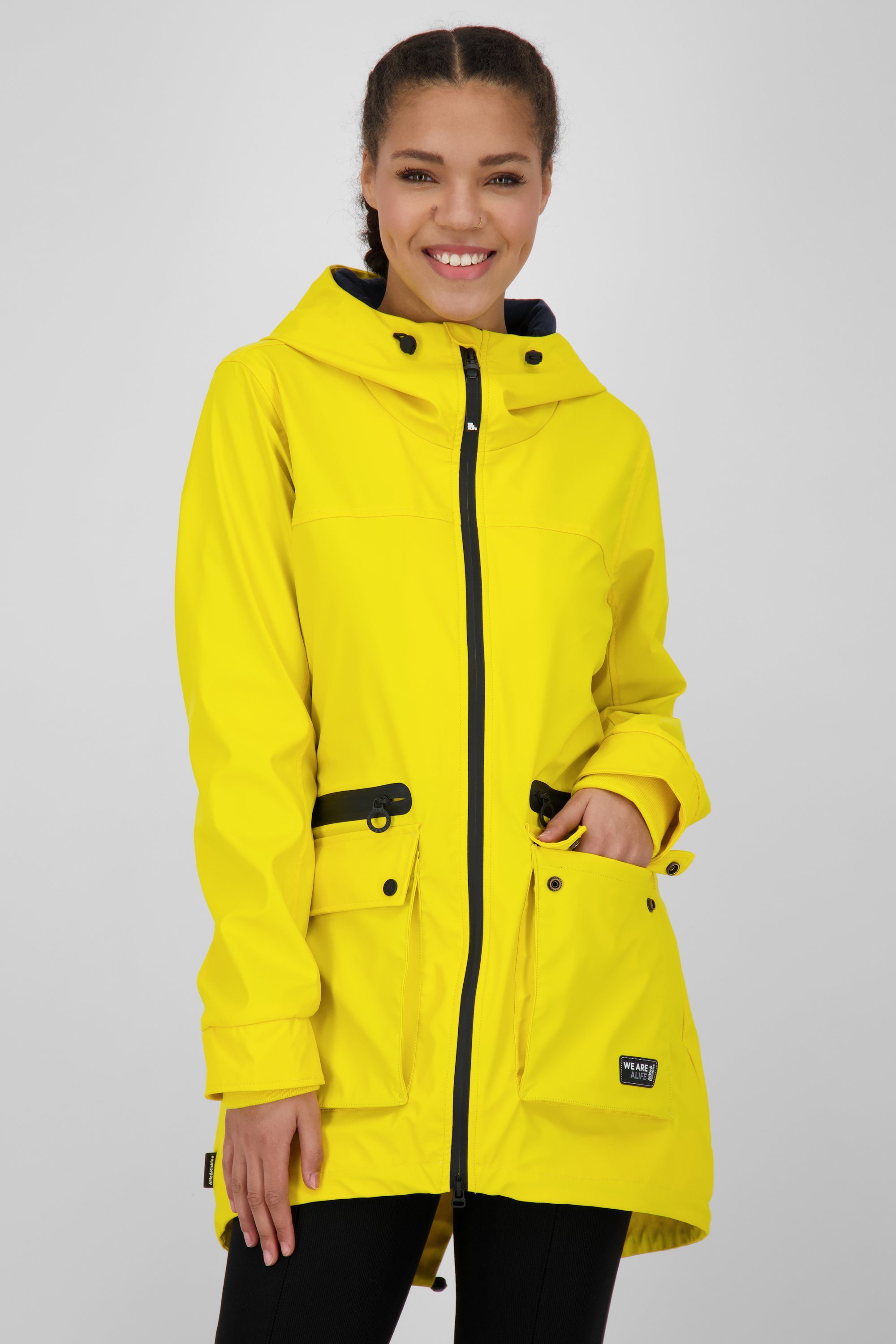 Alife & Kickin Sommerjacke AudreyAK Raincoat Damen leichte Jacke, Übergangsjacke citron | 