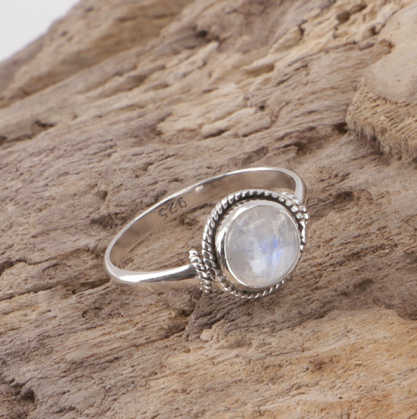 Guru-Shop Silberring Boho Silberring, filigraner Edelsteinring mit.. günstig online kaufen
