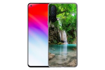 MuchoWow Handyhülle Dschungel - Wasserfall - Pflanzen - Wasser - Natur, Phone Case, Handyhülle OnePlus Nord CE 5G, Silikon, Schutzhülle