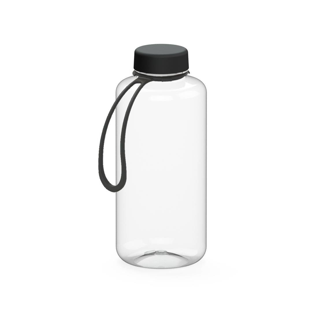 elasto Trinkflasche 1 L Wasserflasche "Refresh" aus Tritan mit Trägerband, Made in Germany