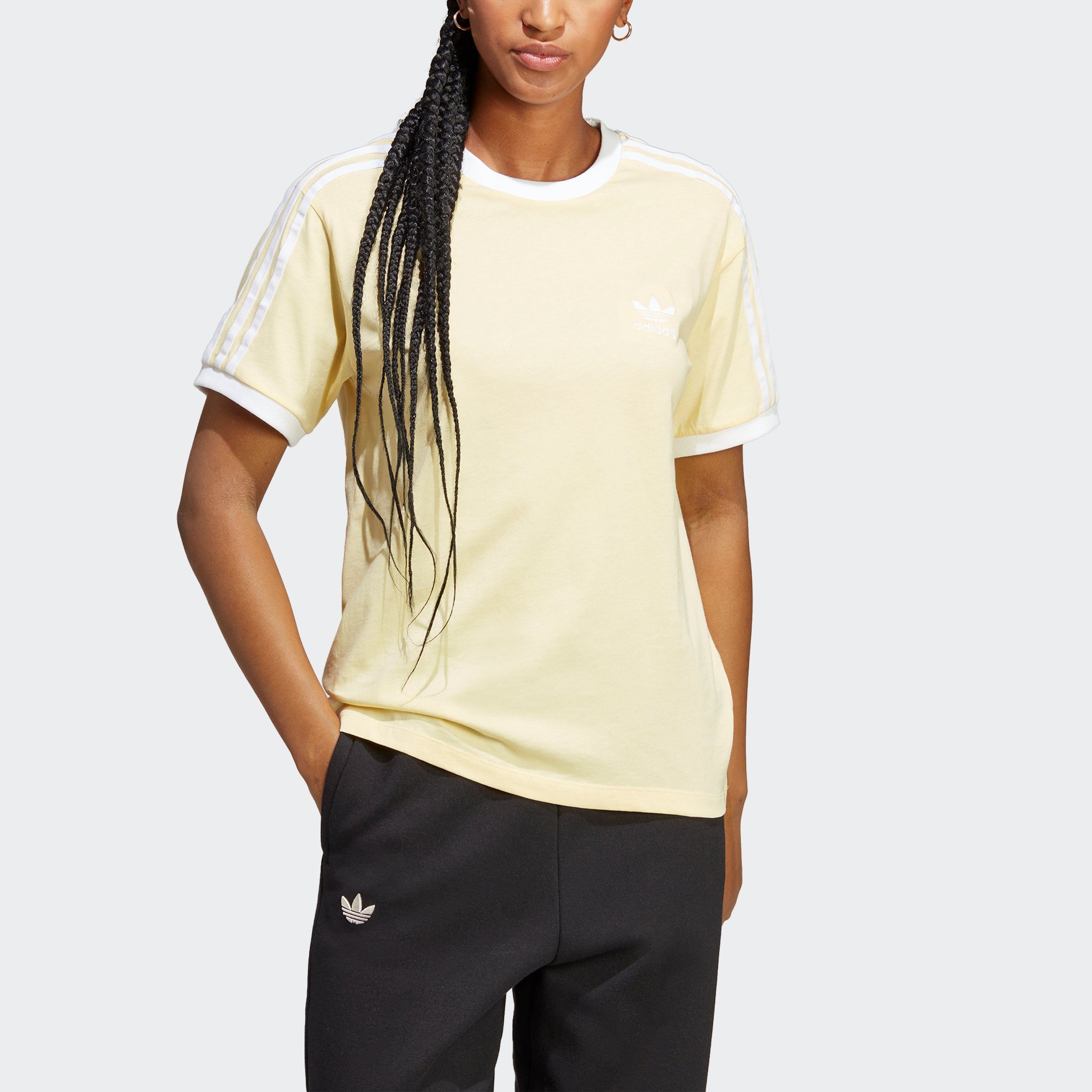 adidas Originals T-Shirt Almost CLASSICS Yellow 3-STREIFEN ADICOLOR