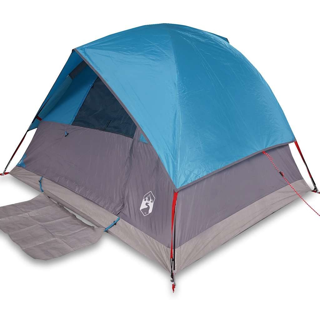 vidaXL Kuppelzelt Kuppel-Campingzelt 3 Personen Blau Wasserdicht, (1 tlg)