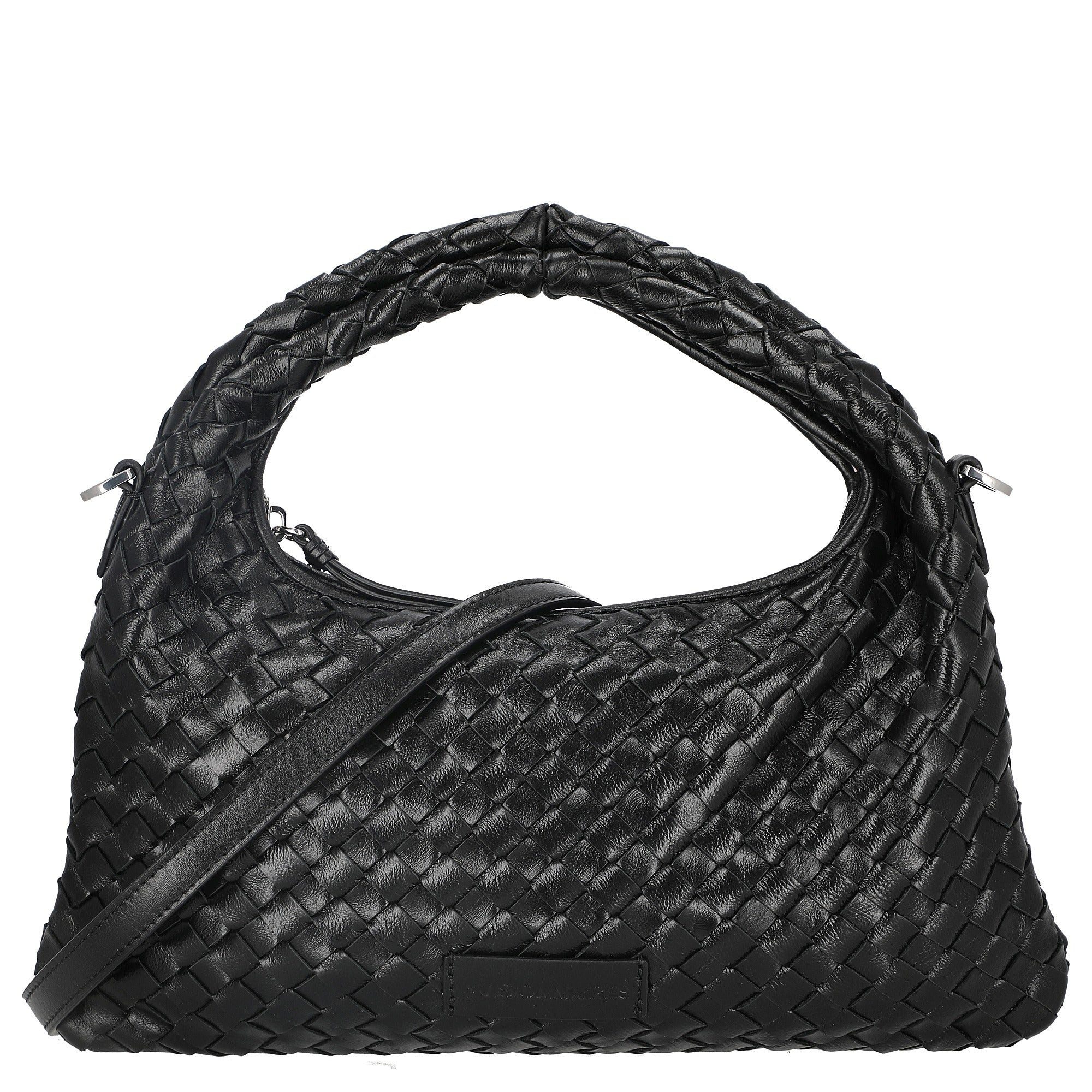 Les Visionnaires Handtasche Sadie Weave Glossy - Henkeltasche (black)