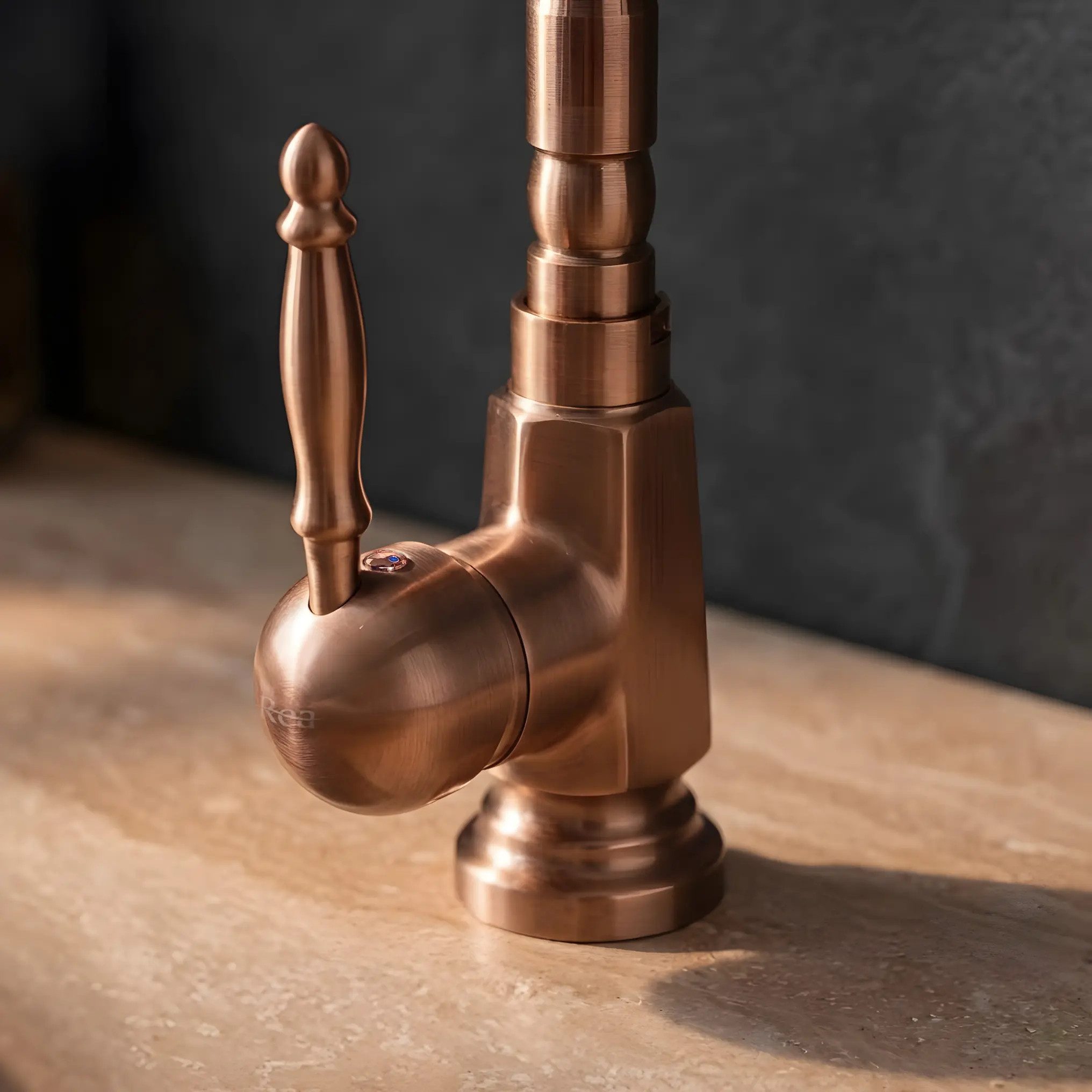 wohnwerk.idee Badarmatur Waschbeckenarmatur Wasserhahn Gold Schwarz Vintage Antik Bona