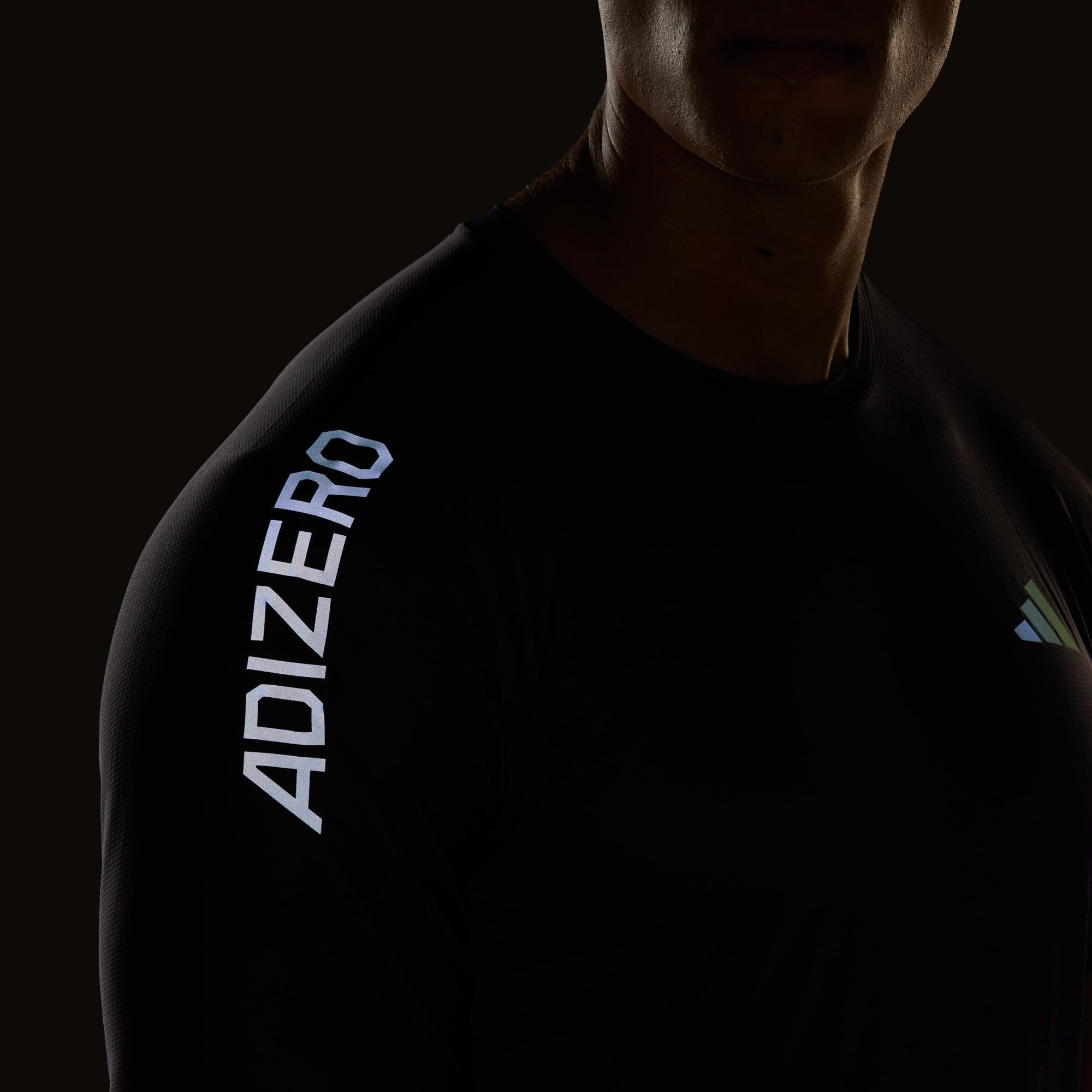 Aurora adidas Spark ADIZERO Black RUNNING T-SHIRT Green Performance / Laufshirt