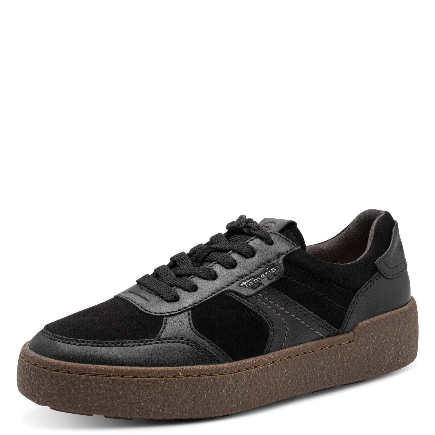 Tamaris Plateausneaker Halbschuh, Schnürschuh, Freizeitschuh mit seitlichem Label