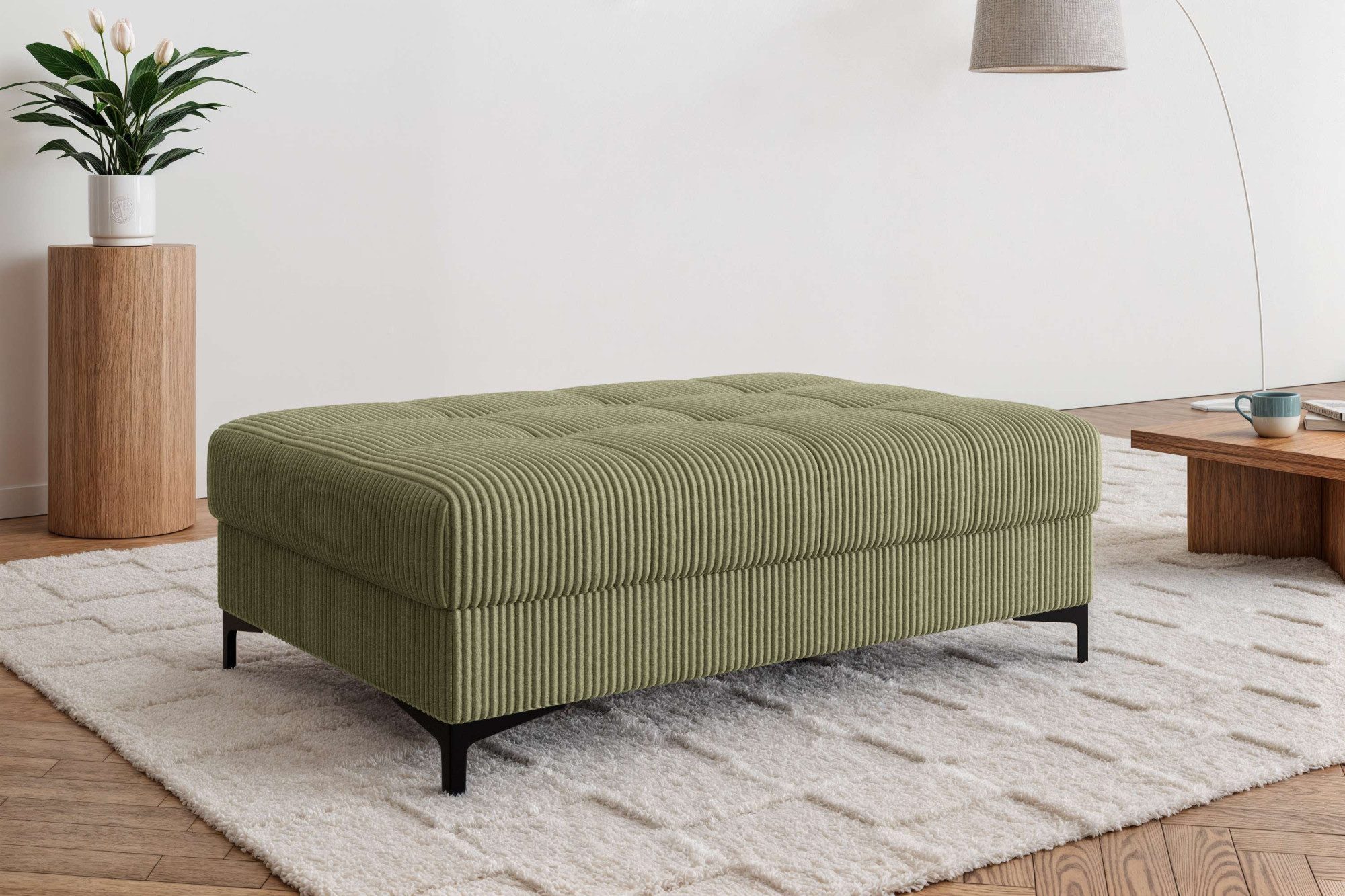 OTTO home Polsterhocker LEEVKE Sitzhocker passend zum Sofa, Breite 115 cm, günstig online kaufen