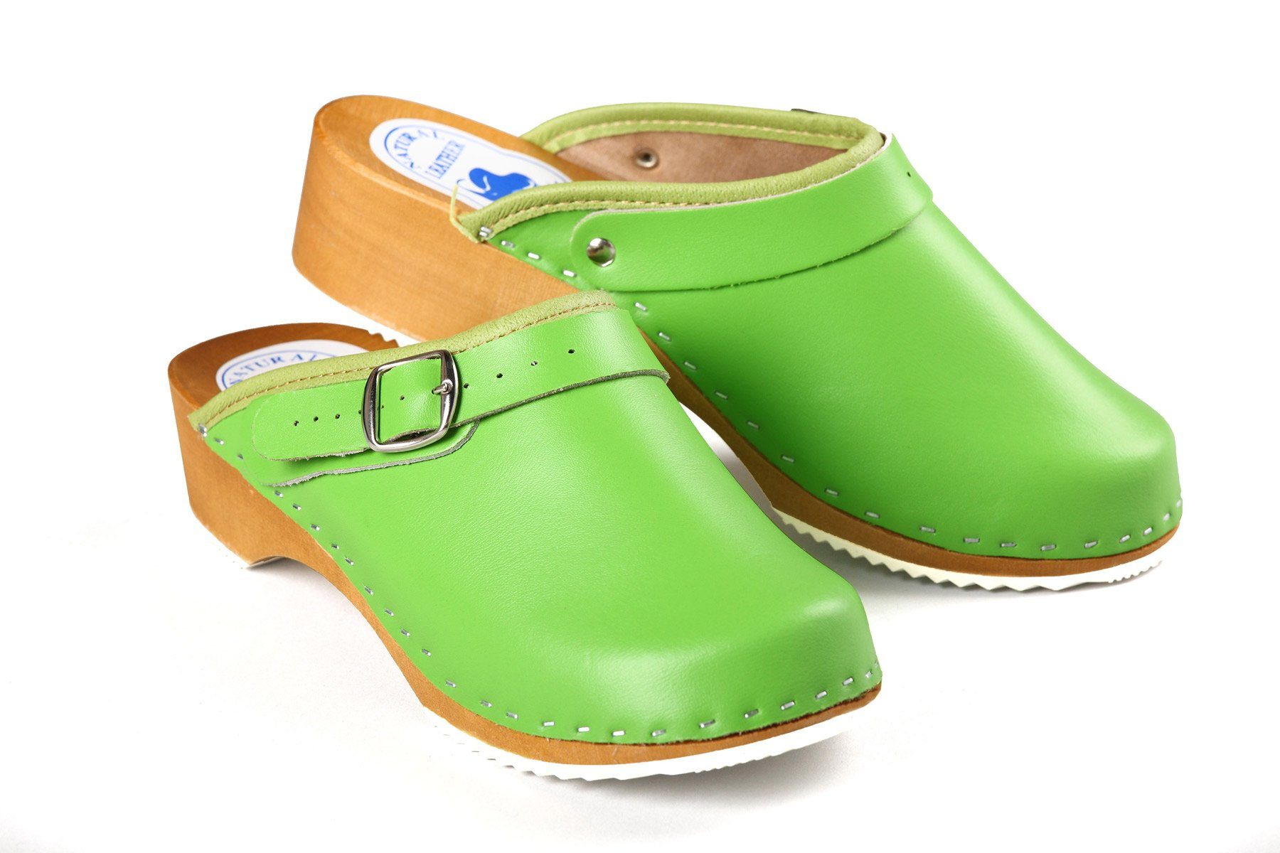 Aves-24 CLOGS Pantolette Sandalette Leder Holzschuhe günstig online kaufen