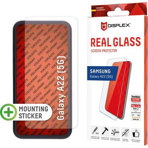 Displex DISPLEX Real Glass Panzerglas für Samsung Galaxy A22 5G (6,5) für Samsung Galaxy A22 (5G), Displayschutzfolie