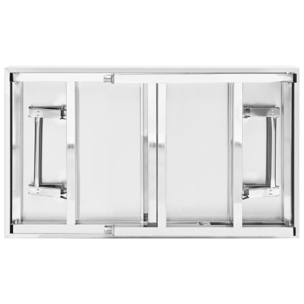 (1-St) cm Klappbar 100x60x80 Spülenschrank Edelstahl vidaXL Küchen-Arbeitstisch