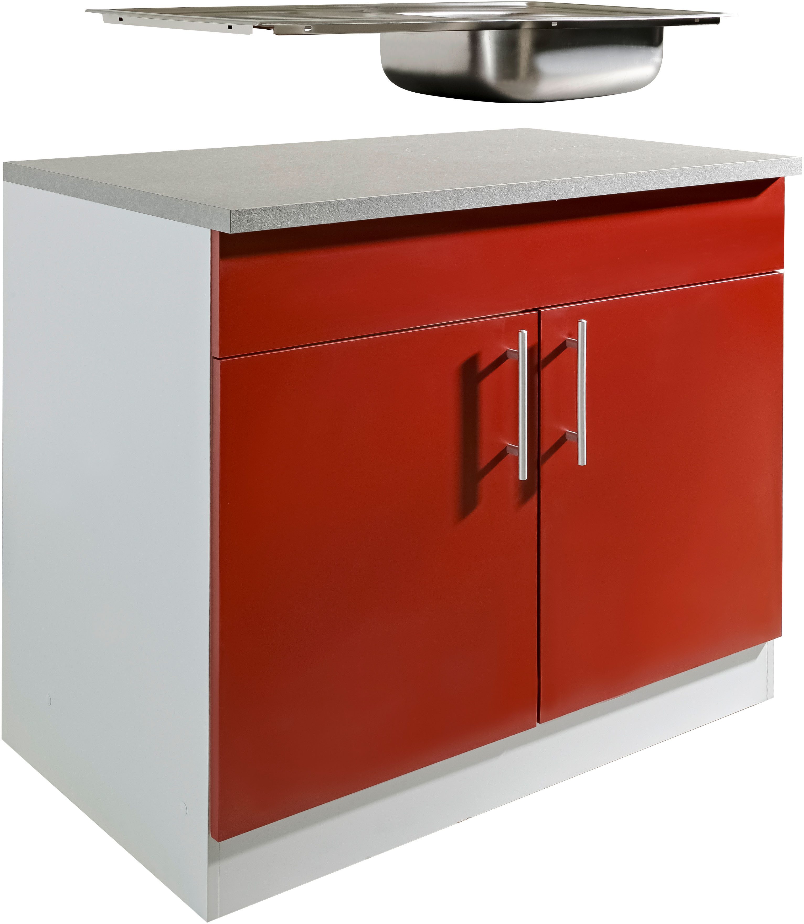 wiho Küchen Spülenschrank Kiel 100 cm günstig online kaufen
