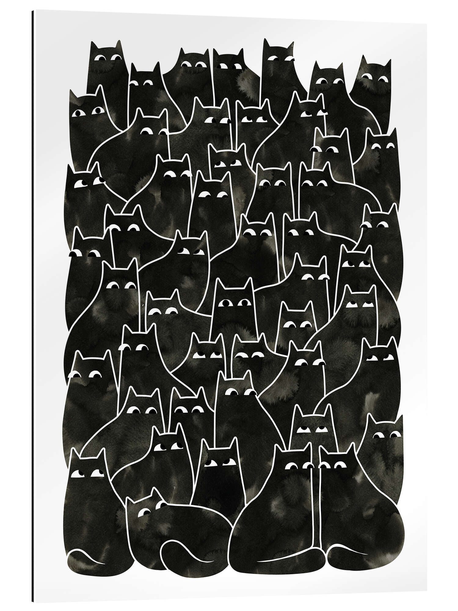 Posterlounge Wandbild Verdächtige Katzen, littleclyde, erhältlich als Poster, Leinwandbild, Wandsticker oder Acrylglasbild