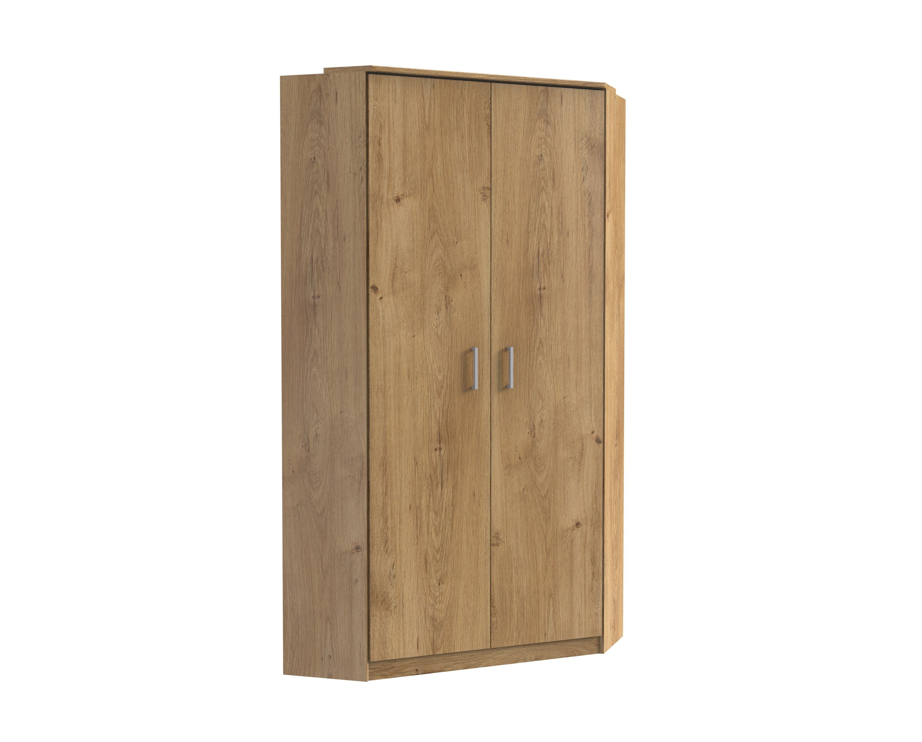 freiraum Kleiderschrank Click Einlegeböden 95x198x95 in Plankeneiche-Nachbildung 8 und cm) mit 2 Türen (B/H/T