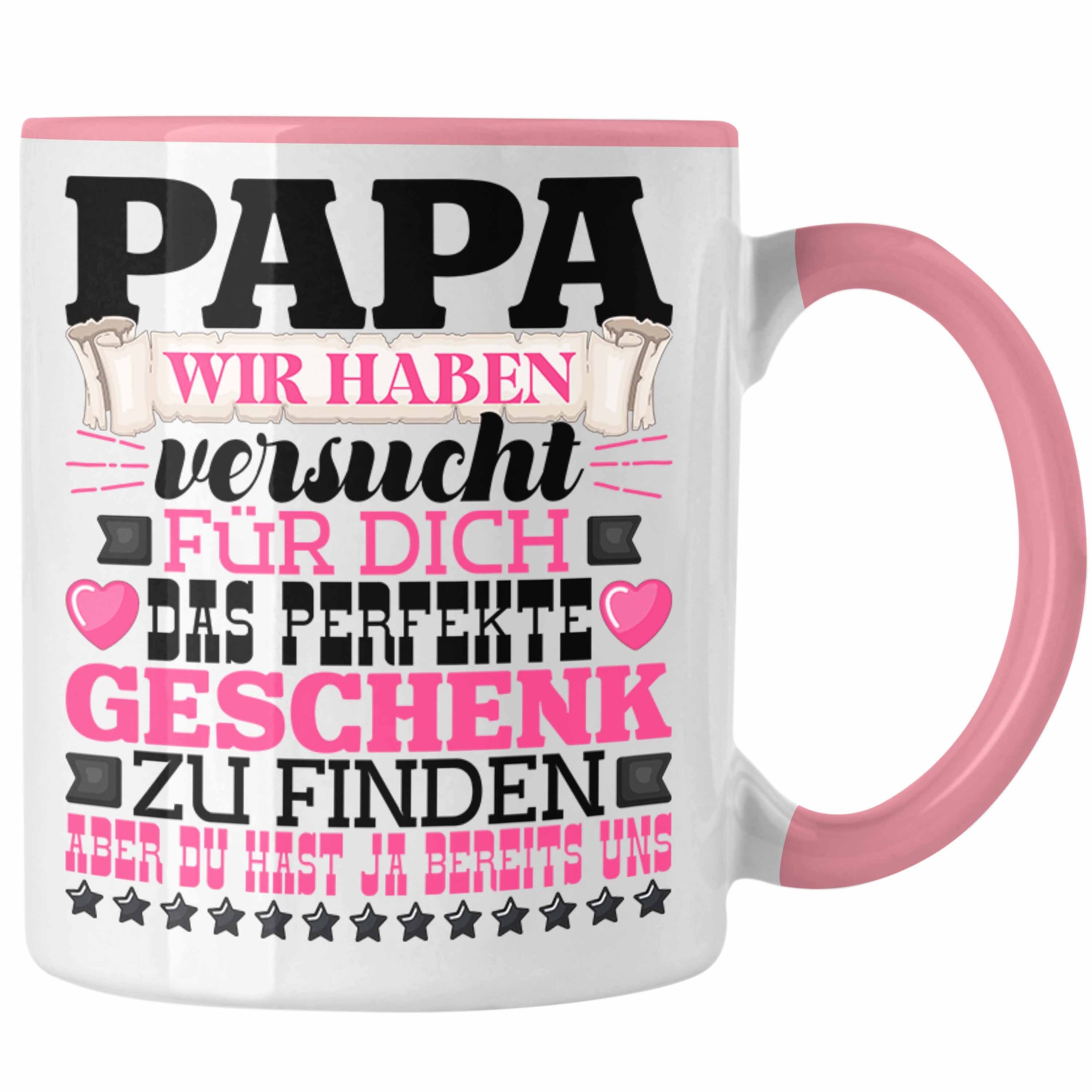 Trendation Tasse Papa Geschenk Tasse Geschenkidee für Besten Vater Geschenk von Tochte Rosa