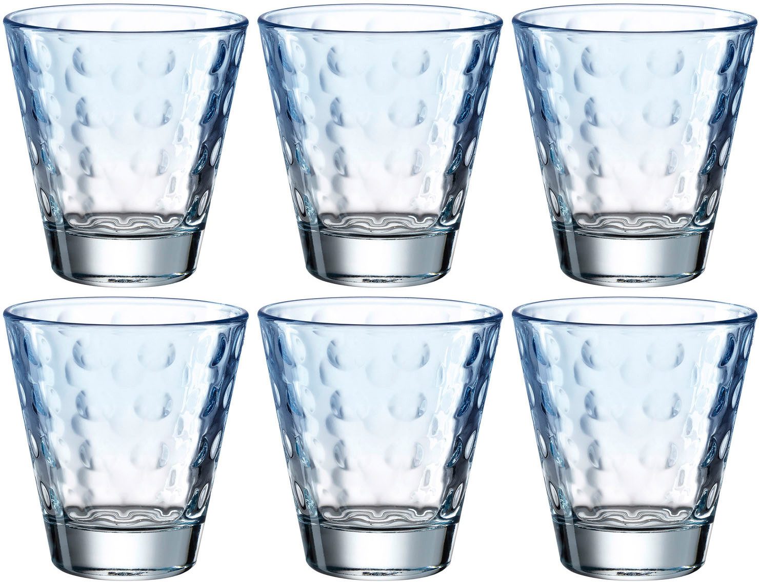 LEONARDO Gläser-Set OPTIC, 6-tlg., Glas, 215 ml, 6-teilig