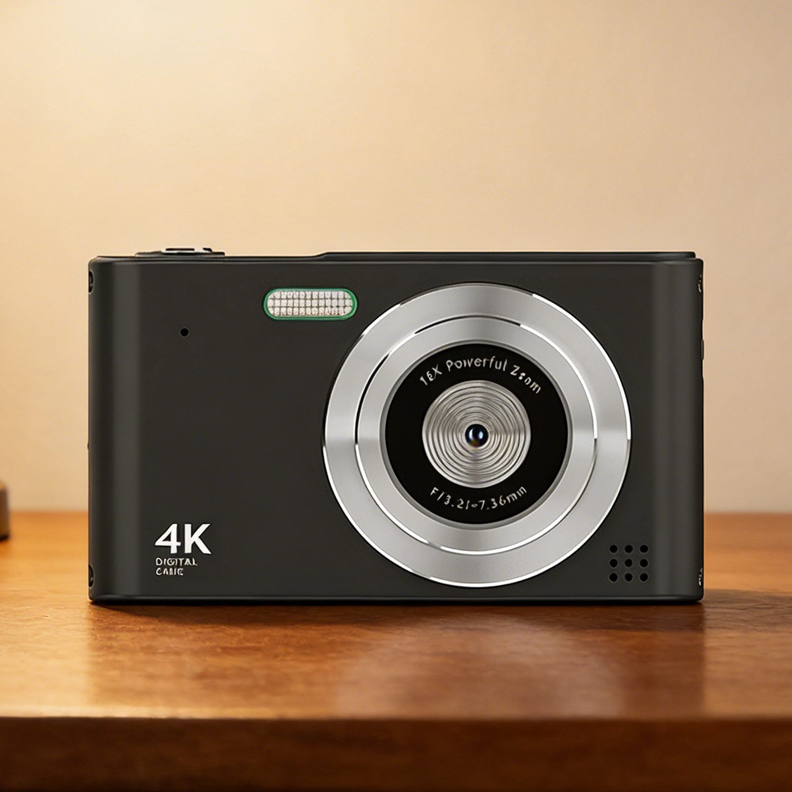 REDOM 4K Digitalkamera 2,4 Zoll HD-Display kompakte Kamera Kompaktkamera (inkl. mit 240 x 320 hochauflösender Bildschirm und Makrofunktion, mit 64 GB Speicherkarte Autofokus 16-fach Digitalzoom für Reise Alltag)