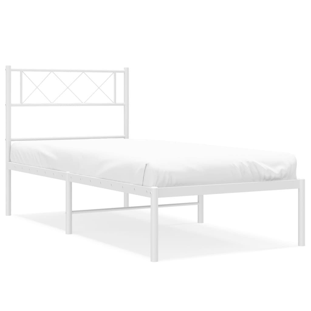 vidaXL Bett Bettgestell mit Kopfteil Metall günstig online kaufen