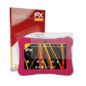 atFoliX Schutzfolie für Pritom K7 Kids Tablet, (2 Folien), Entspiegelnd und stoßdämpfend