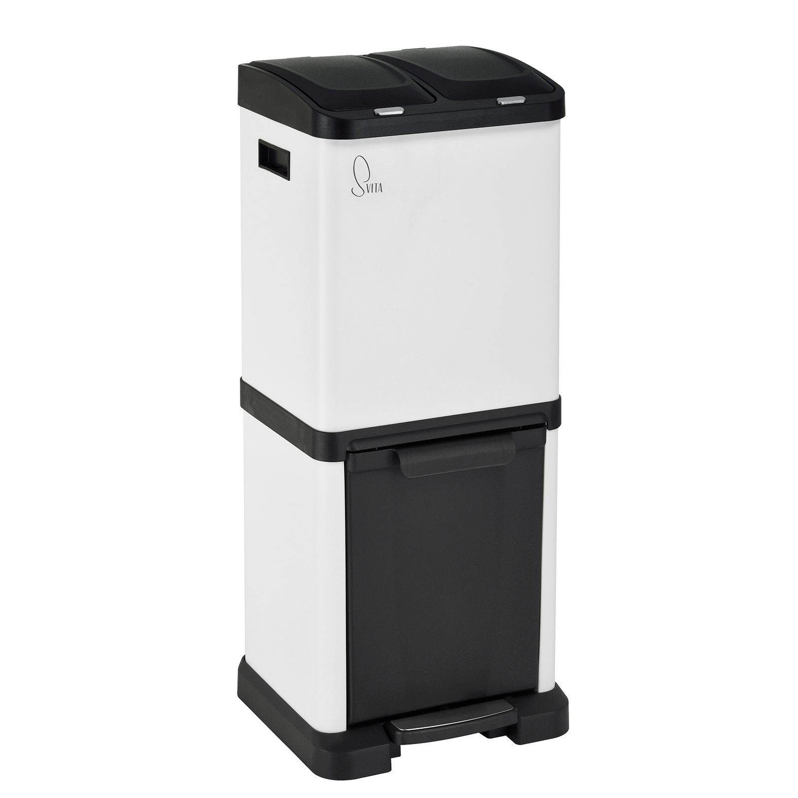 SVITA Mülltrennsystem 3XCombo, 32L Fassungsvermögen, Inneneimer mit Henkel, robust und langlebig
