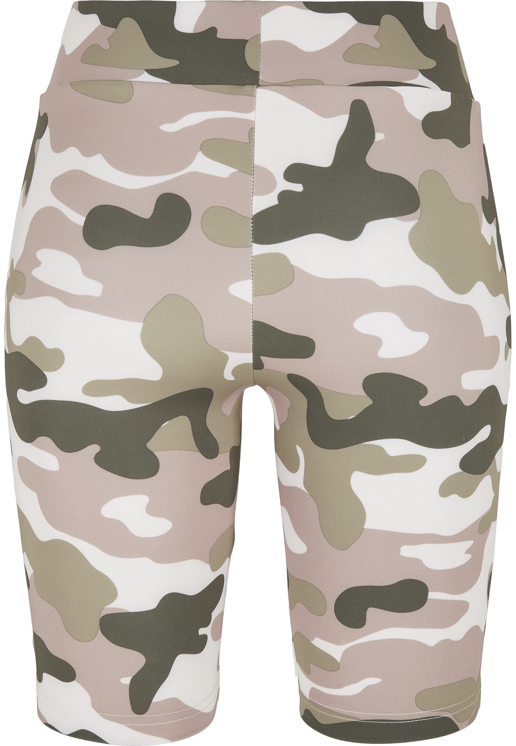 URBAN CLASSICS Stoffhose Urban Classics Damen Ladies High Waist Camo Tech Cycle Shorts (1-tlg)