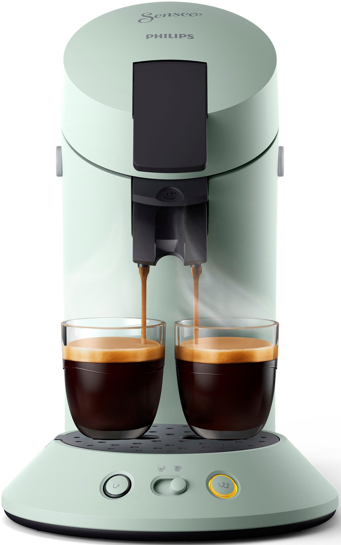 Philips Senseo Kaffeepadmaschine Original Plus CSA210/20, mit zwei Kaffee-Einstellungen, aus 28% rec. Plastik