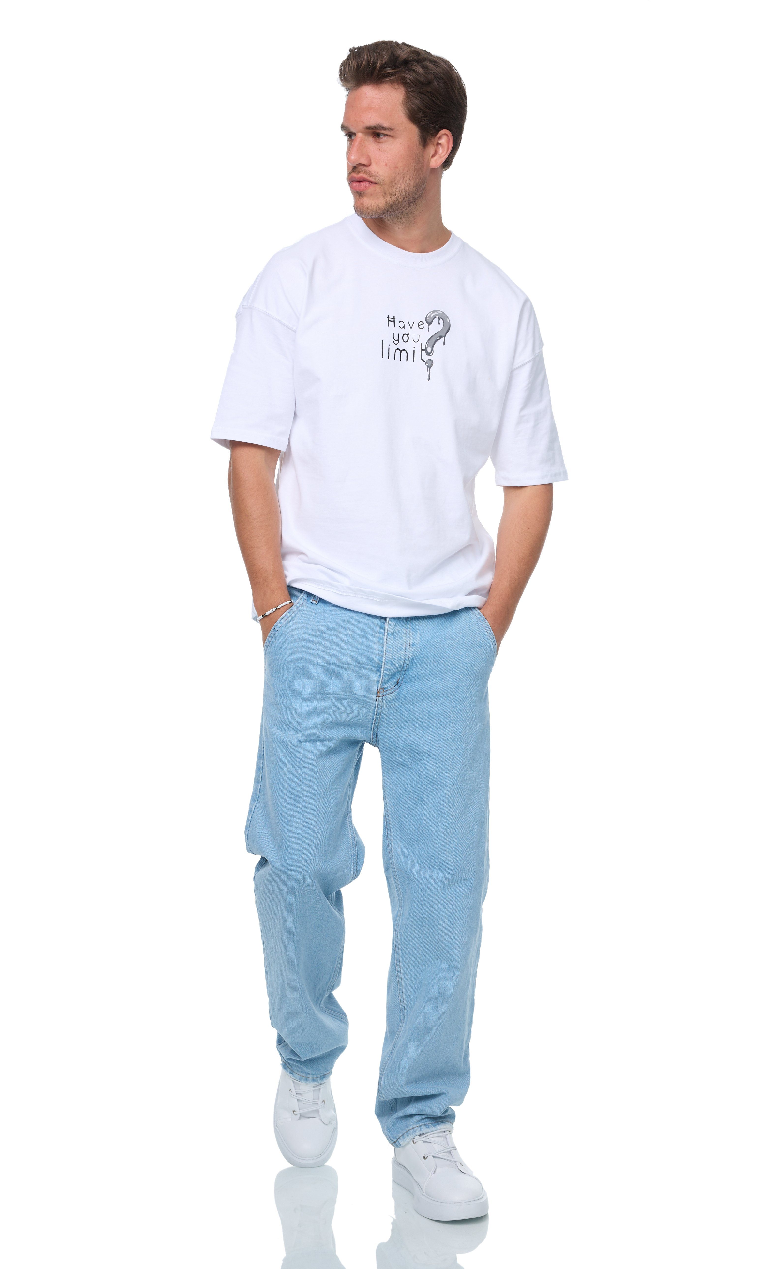 Denim House Loose-fit-Jeans Lässige Basic HIP HOP Jeans im Oversize Style L günstig online kaufen