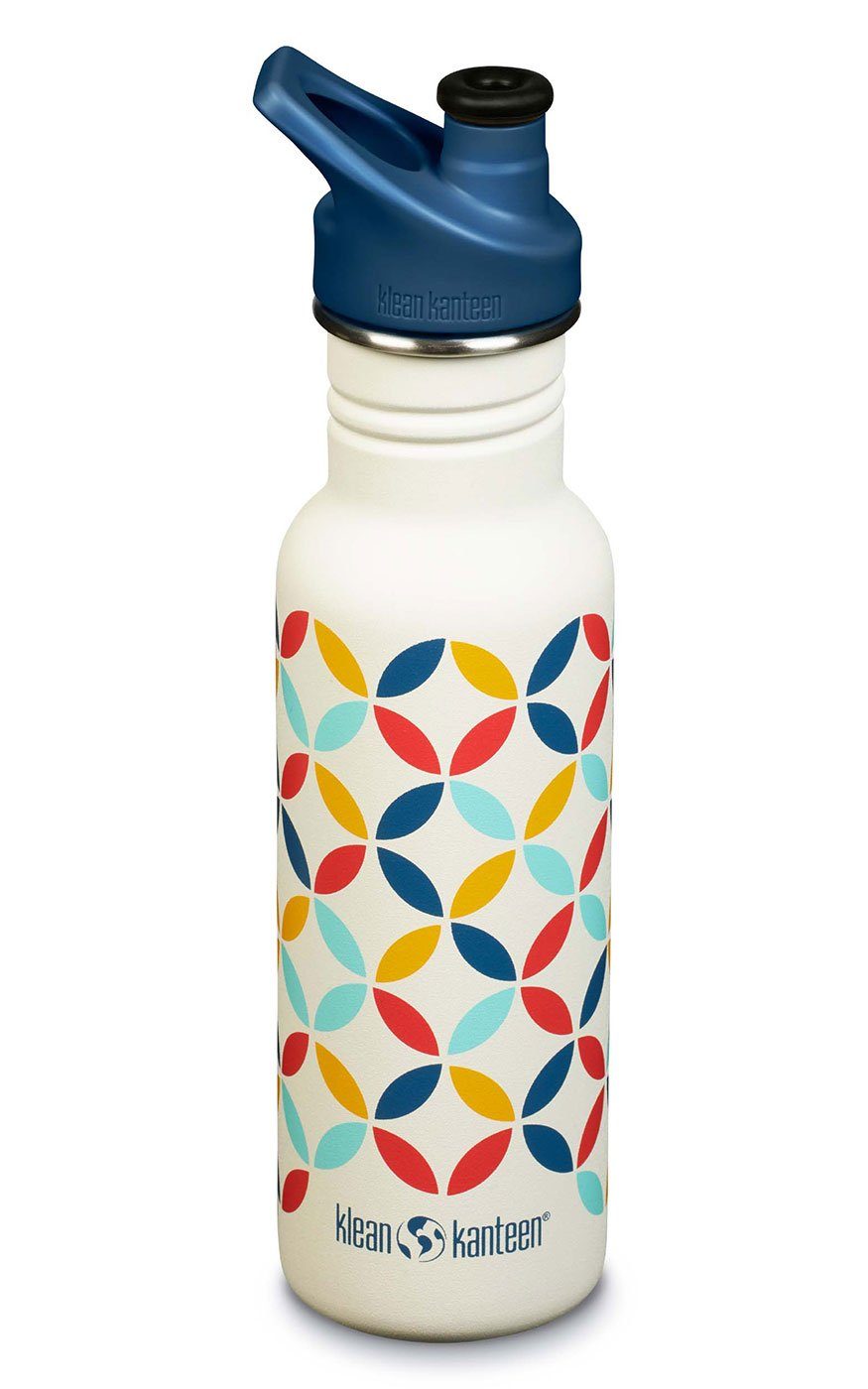 Klean Kanteen Trinkflasche Edelstahl Trinkflasche Classic 532ml Sport Cap Retro Dot
