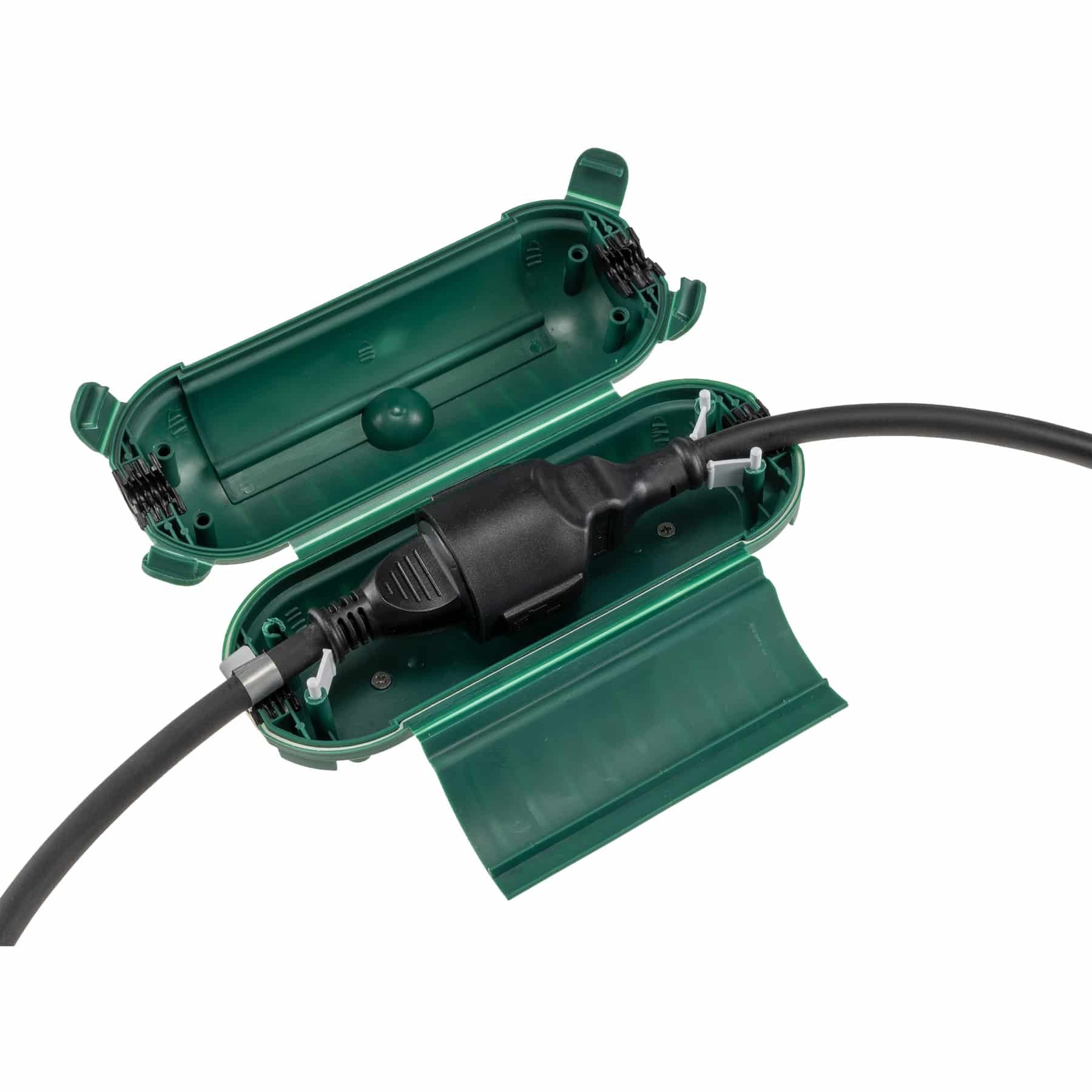 ChiliTec Verteilerbox CHILITEC Sicherheits-Schutzbox für Kabel, IP44, 210x80 mm, grün