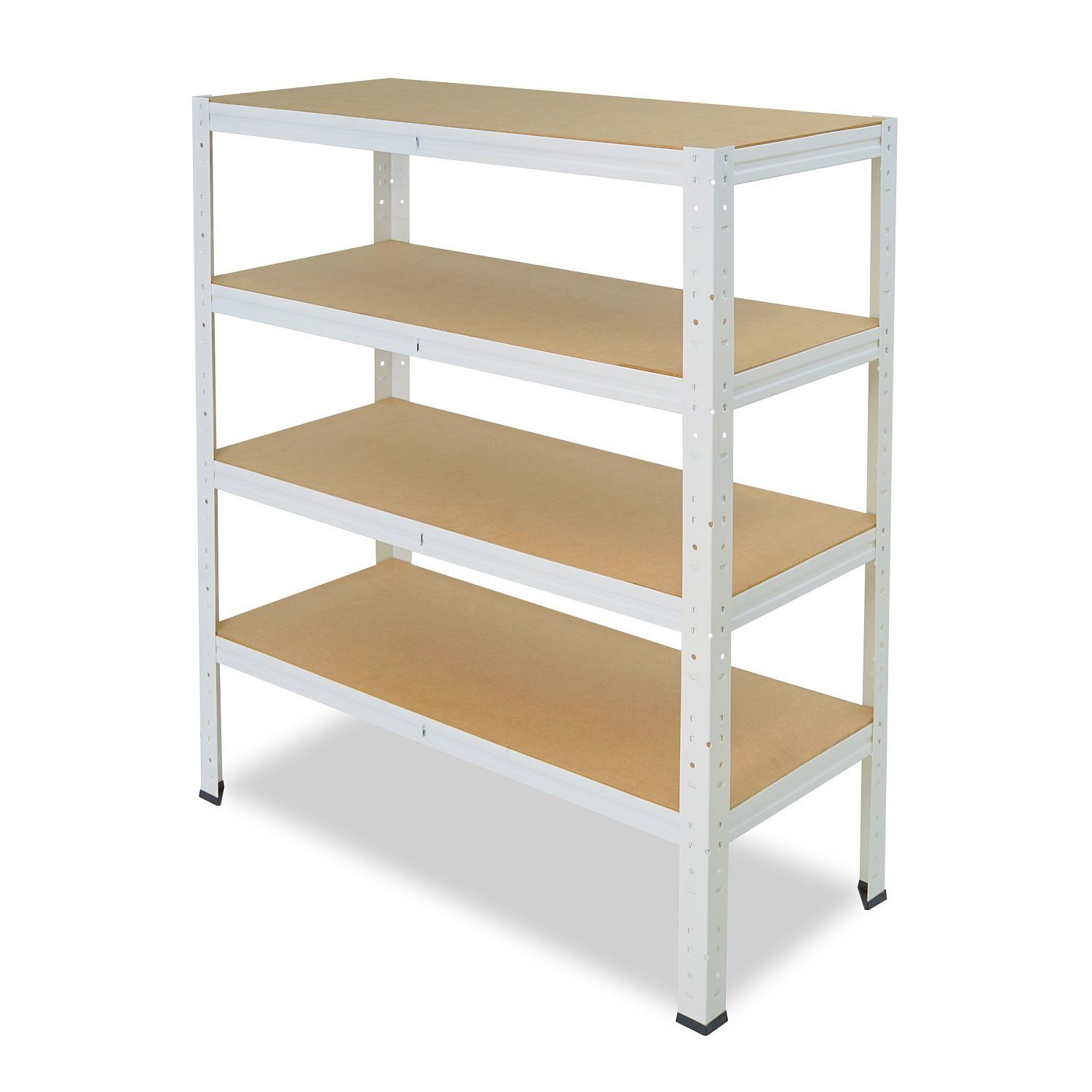 mit shelfplaza Steckregal oder 175kg als 4 Metallregal HOME, 100x110x45cm Garagenregal, Lagerregal, Schwerlastregal Tragkraft mit Böden, weiß, Werkstattregal Kellerregal, Metall