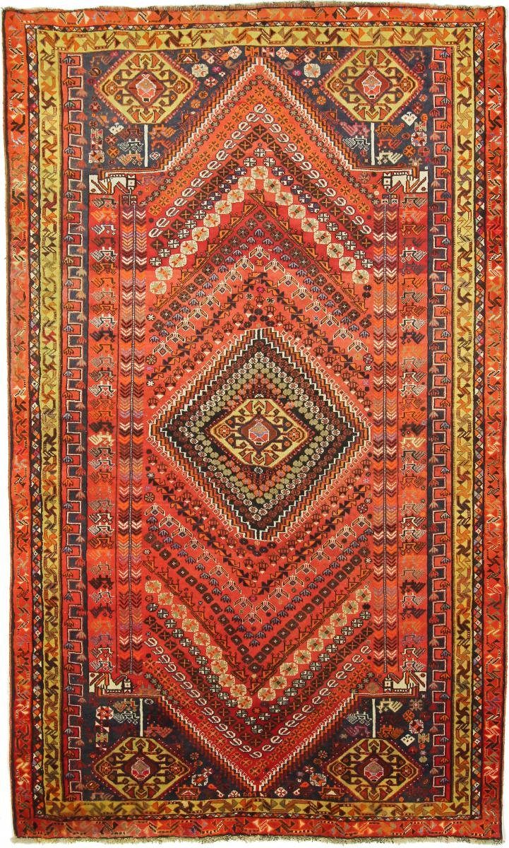 Orientteppich Shiraz 169x288 Handgeknüpfter Orientteppich / Perserteppich, Nain Trading, rechteckig, Höhe: 10 mm