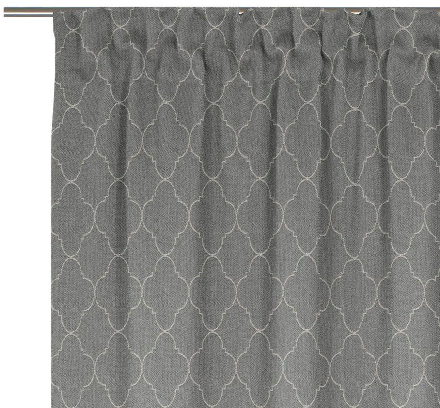 Vorhang Indian Cortezada light, Adam, St), Multifunktionsband dunkelgrau Bio-Baumwolle nachhaltig Jacquard, (1 blickdicht, aus