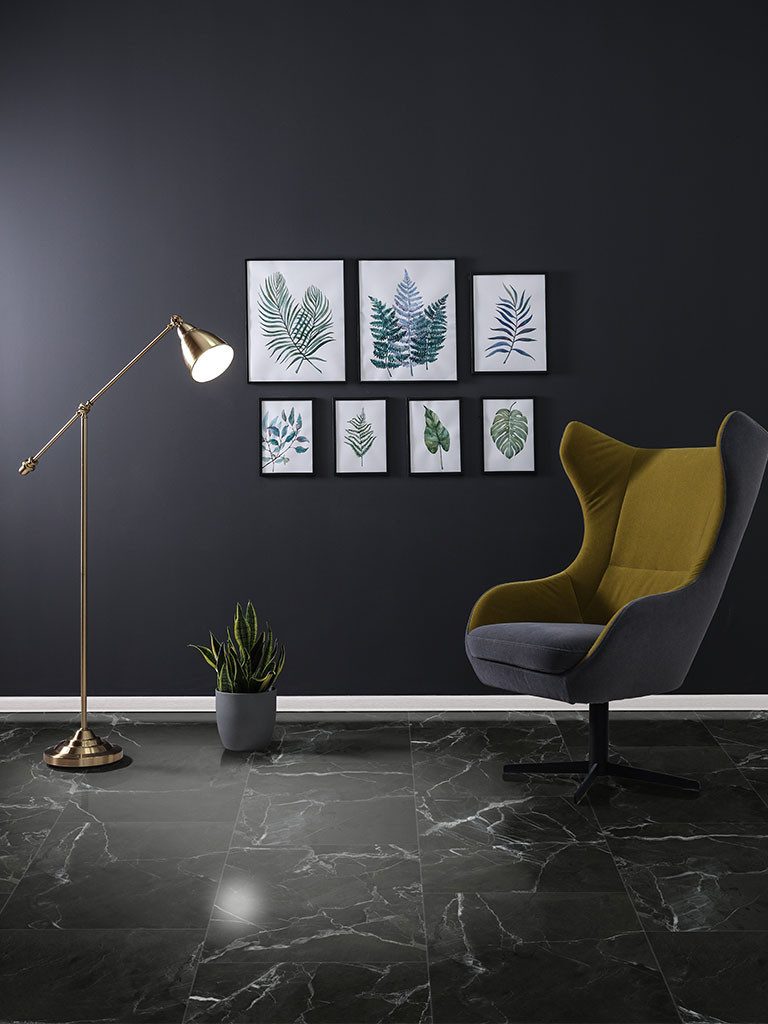 Check Виниловый ламинат ;Klick-Vinyl >>2156 Pulheim Marmor; 2159 Levin Marmor<<, Hochglanz-Fliese XL inkl. Trittschalldämmung, Packung, In 1 Packung: 6 Paneele - 2,341m², Check one