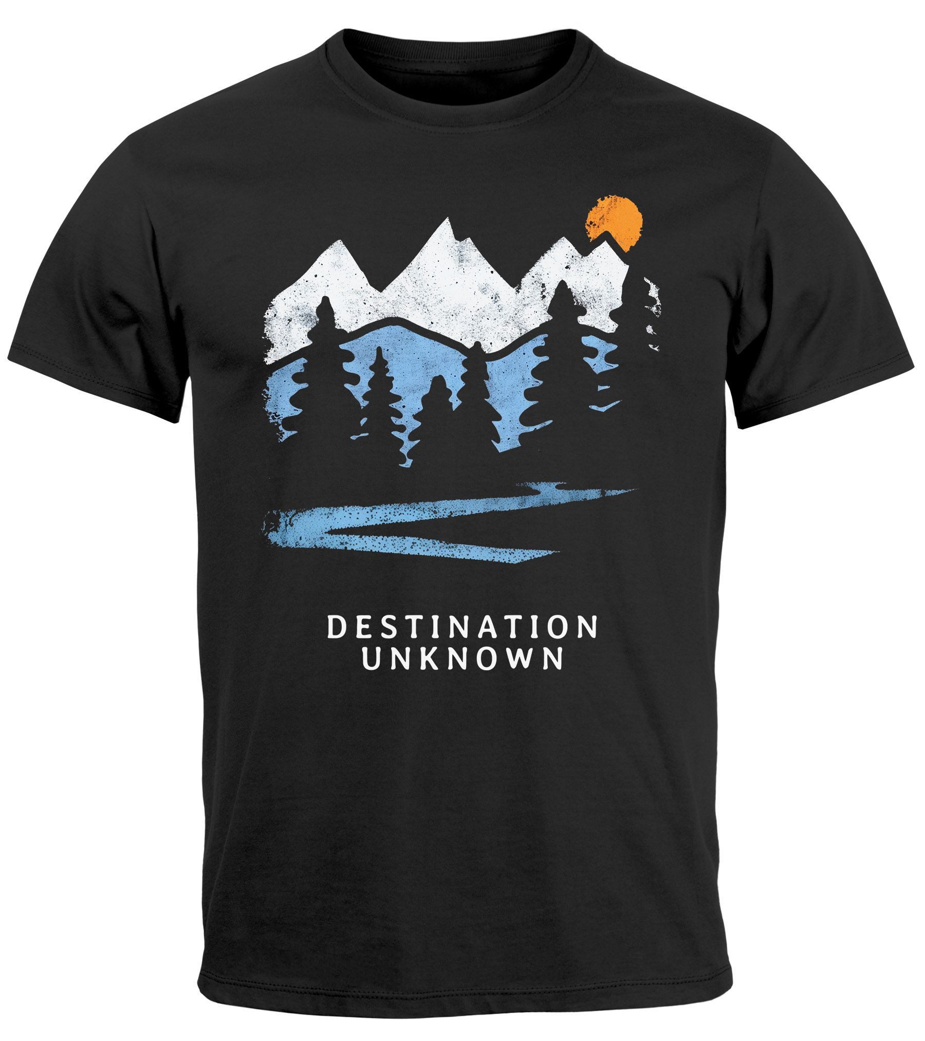 Neverless Print-Shirt Herren T-Shirt Prinstshirt Berge günstig online kaufen