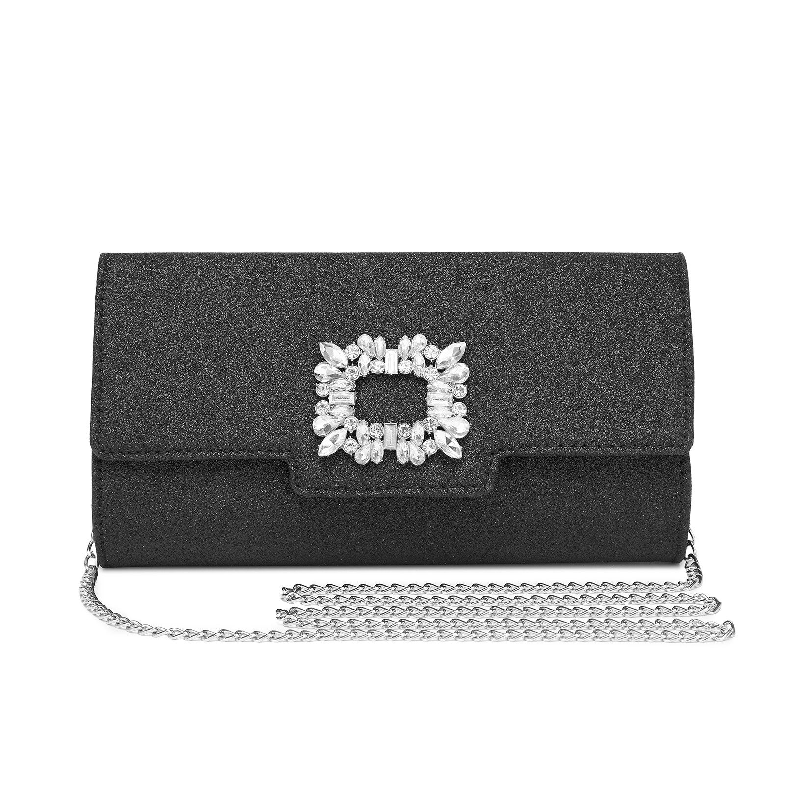 Miss Lulu Clutch Damen, Elegante Abendtasche mit Kette