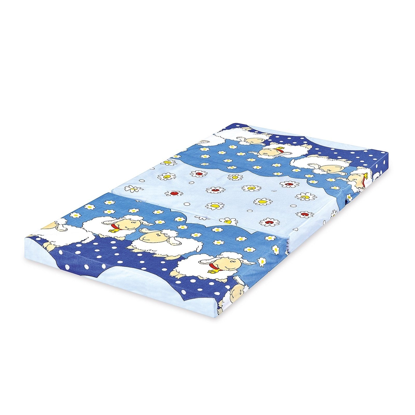 Reisebett-Matratzen Bambini klappbare Reisebettmatratze 120x60 cm Schäfchen faltbar, Bambini