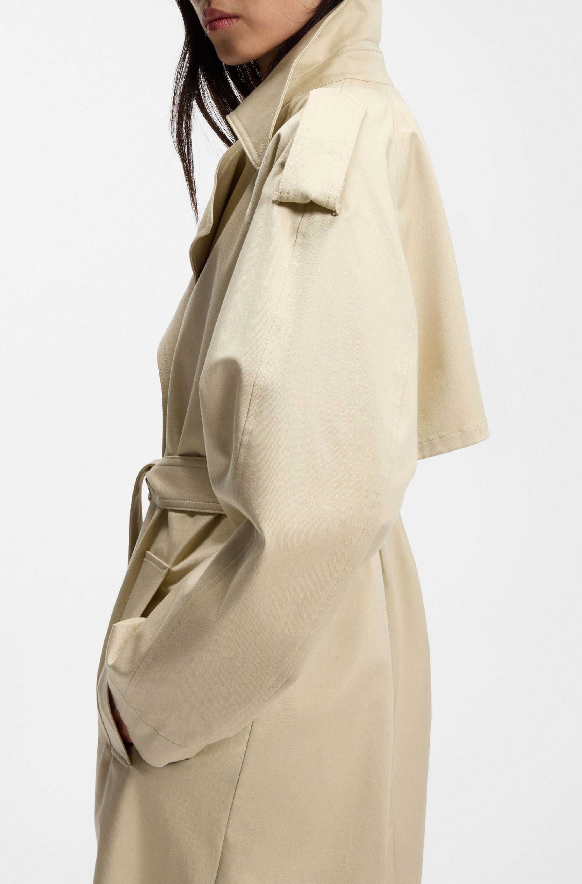 BOSS ORANGE Trenchcoat Carelli Premium Damenmode mit wasserabweisendem Finish, Relaxed Fit