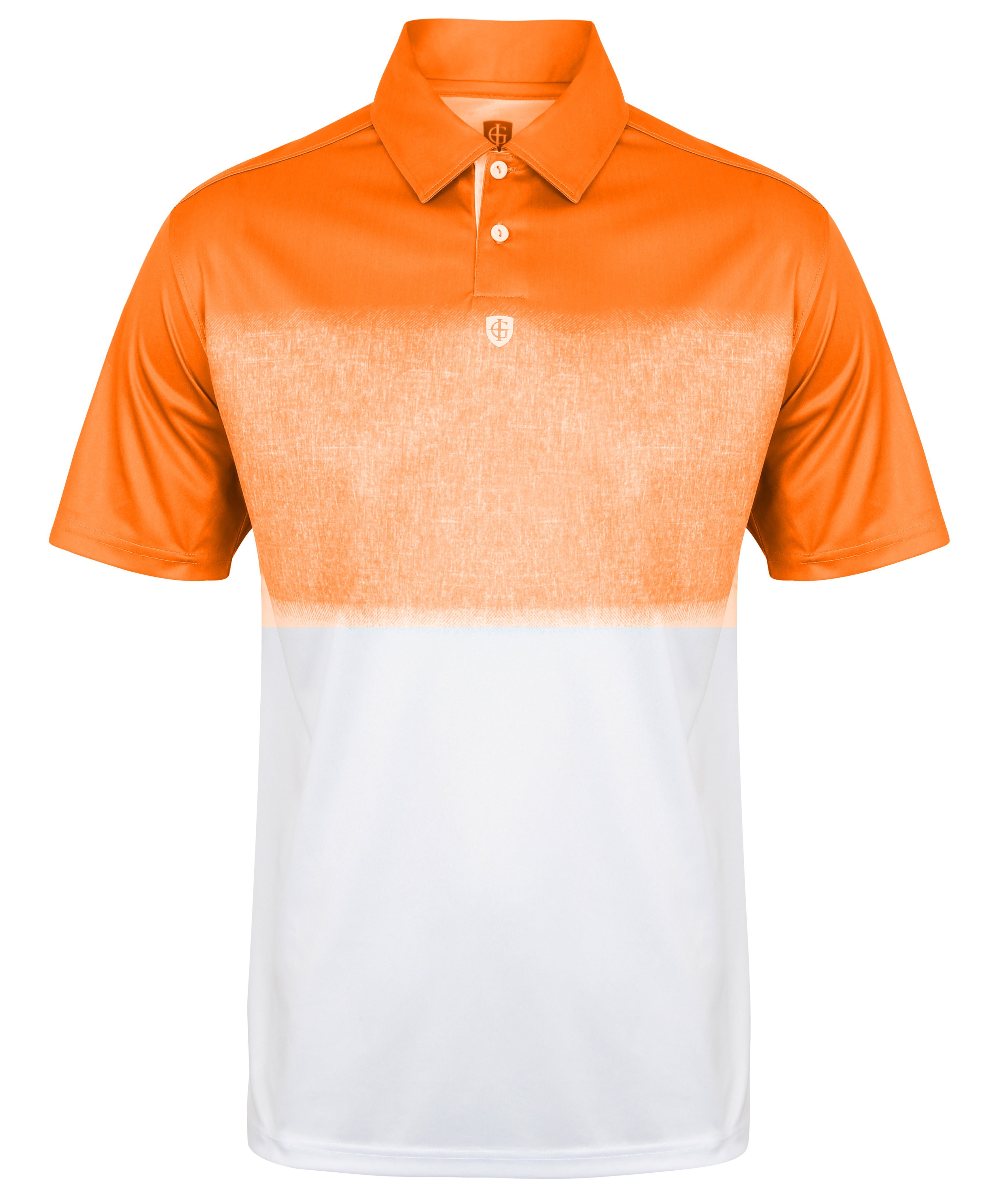 Orange Poloshirt 1650 ISLAND Poloshirt - Hightech-Material GREEN Herren atmungsaktives