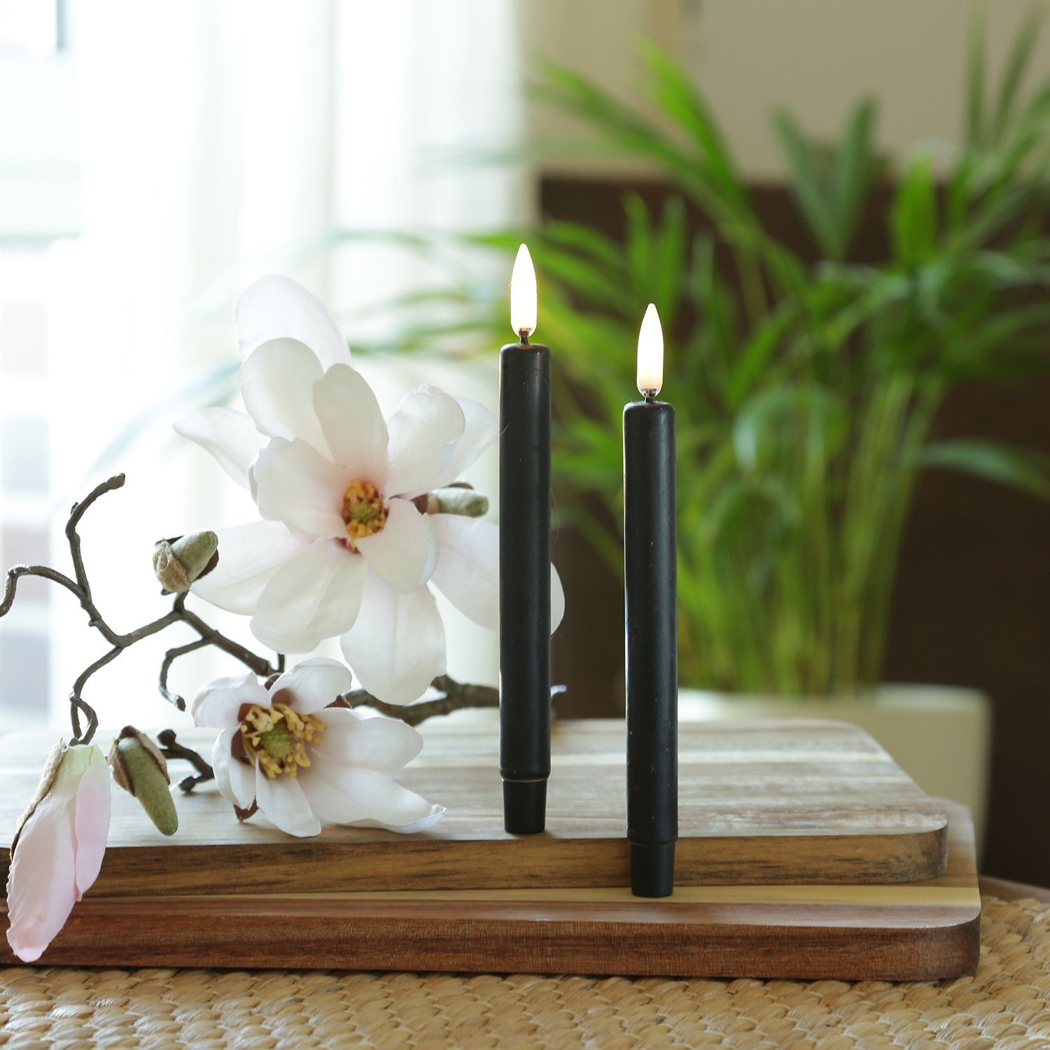 UYUNI Lighting LED-Kerze LED Stabkerzen Thea dünne Tafelkerzen Echtwachs H: günstig online kaufen