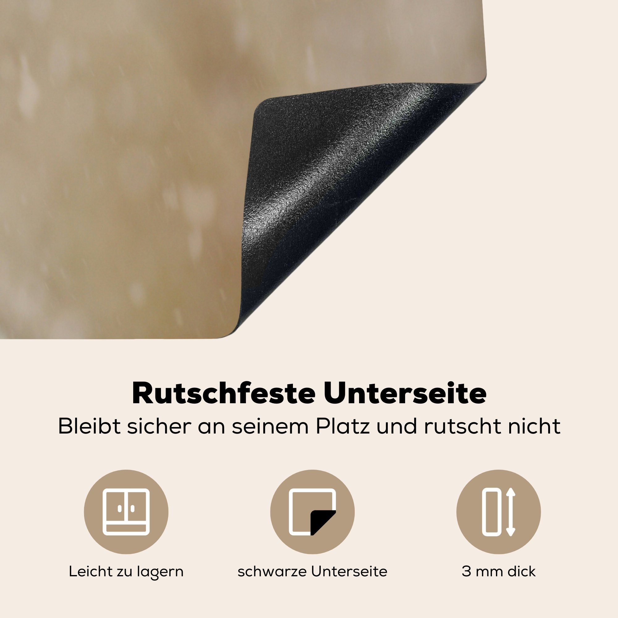 MuchoWow tlg), küche im 78x78 Meise Herdblende-/Abdeckplatte cm, Schnee, Ceranfeldabdeckung, für Vinyl, Große (1 Arbeitsplatte