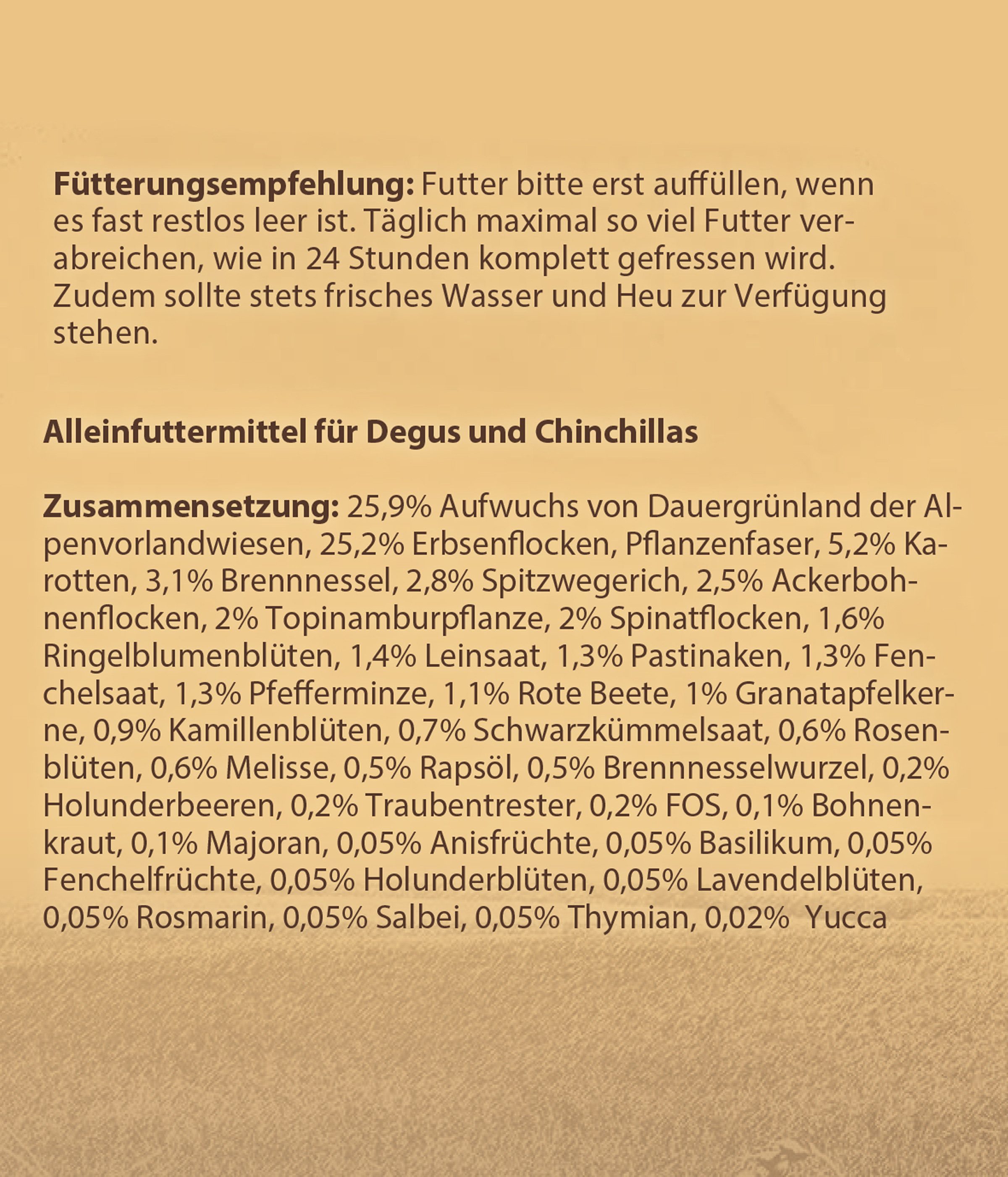 Dehner Best Nature Degu / Chinchilla Superfood Mix, 1.5 kg, Hauptfutter für: Chinchillas, Degus, Futtermischung mit Gräsern, Früchten, Kräutern