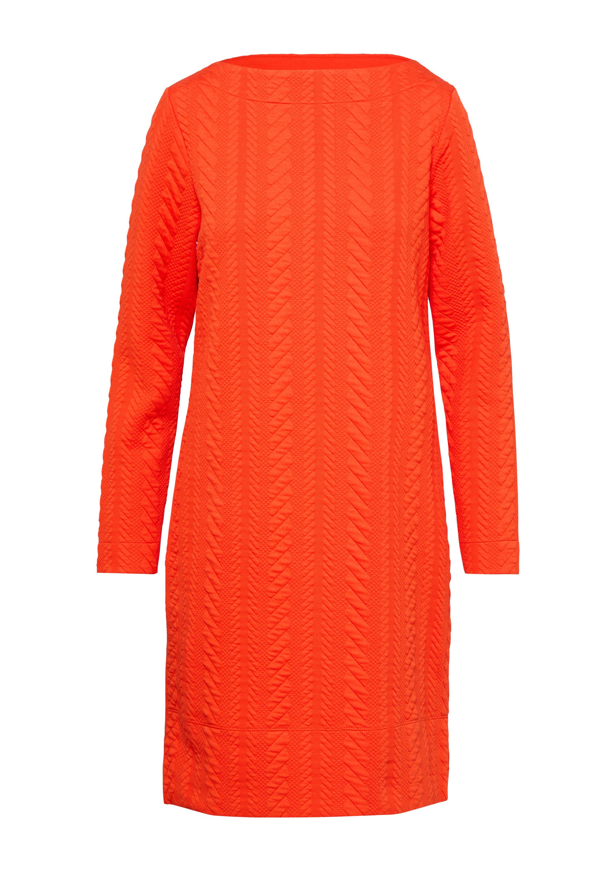 s.Oliver Minikleid Kleid Strukturiertes Jacquard-Kleid mit U-Boot-Ausschnit günstig online kaufen