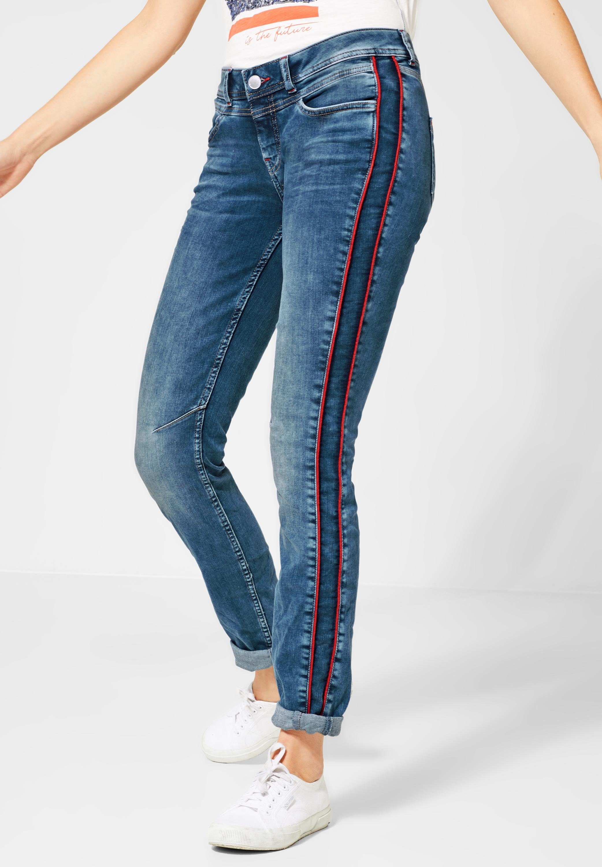 STREET ONE ComfortfitJeans mit roten Farbhighlights online kaufen OTTO