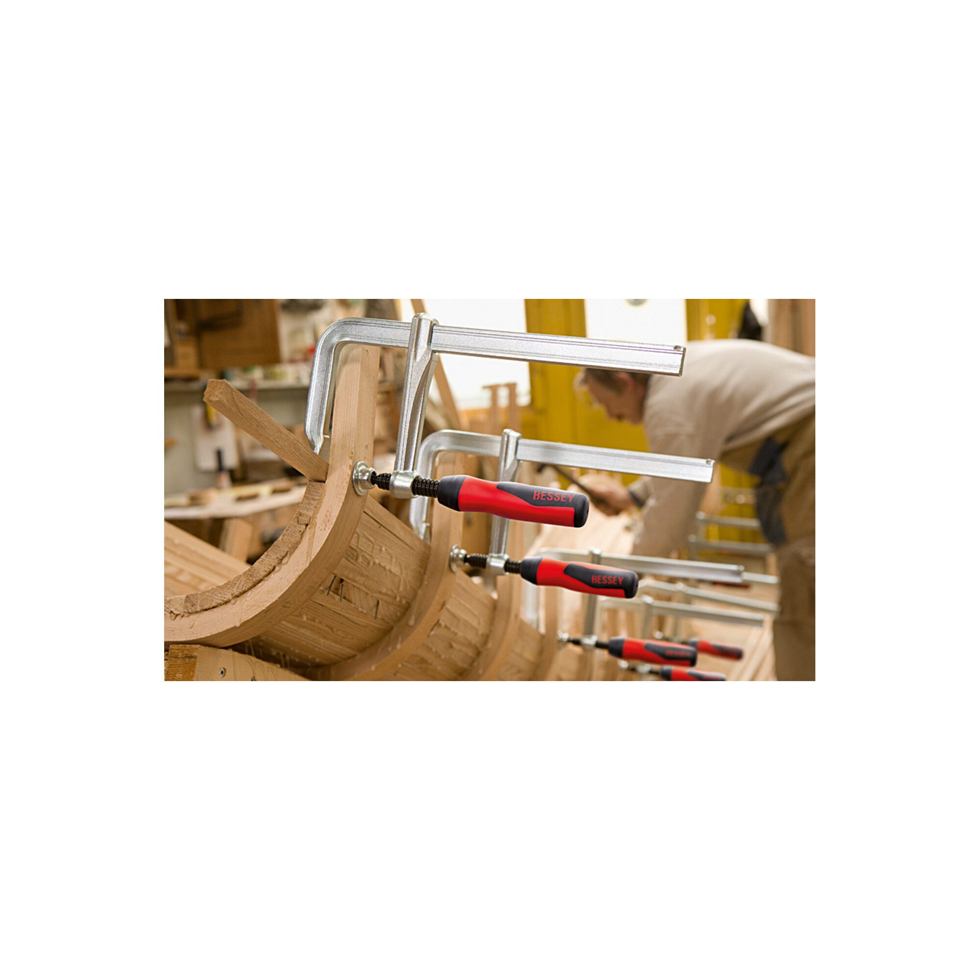 Bessey Zwinge Bessey Ganzstahl-Schraubzwinge GZ-2K 400/120 Breite 28 mm