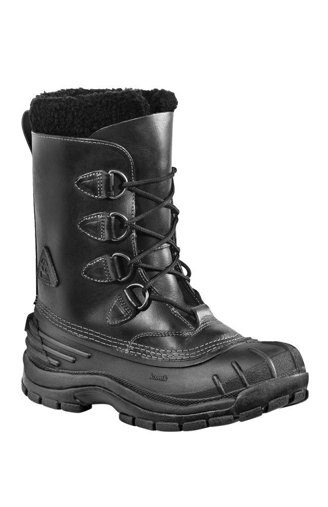 Frontrange Vollnarbenleder schwarz Herren Winterstiefel